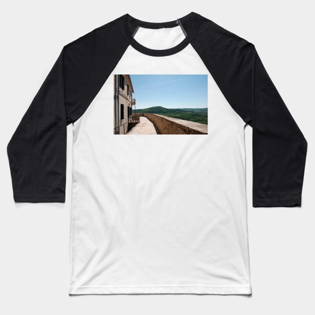 Buildings in Motovun Baseball T-Shirt by jojobob